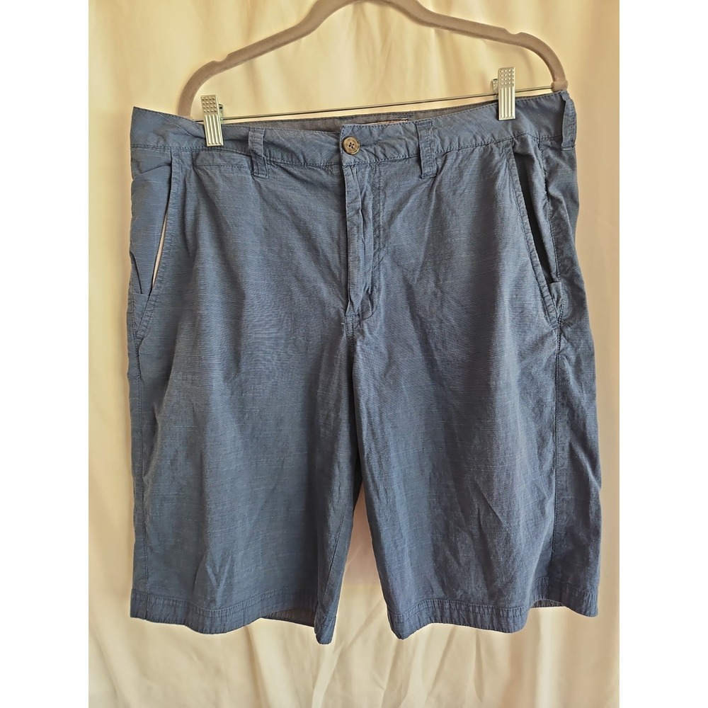 Flag & Anthem Men's Shorts Size 34 Blue Stretch Cotton Chino Flat Front